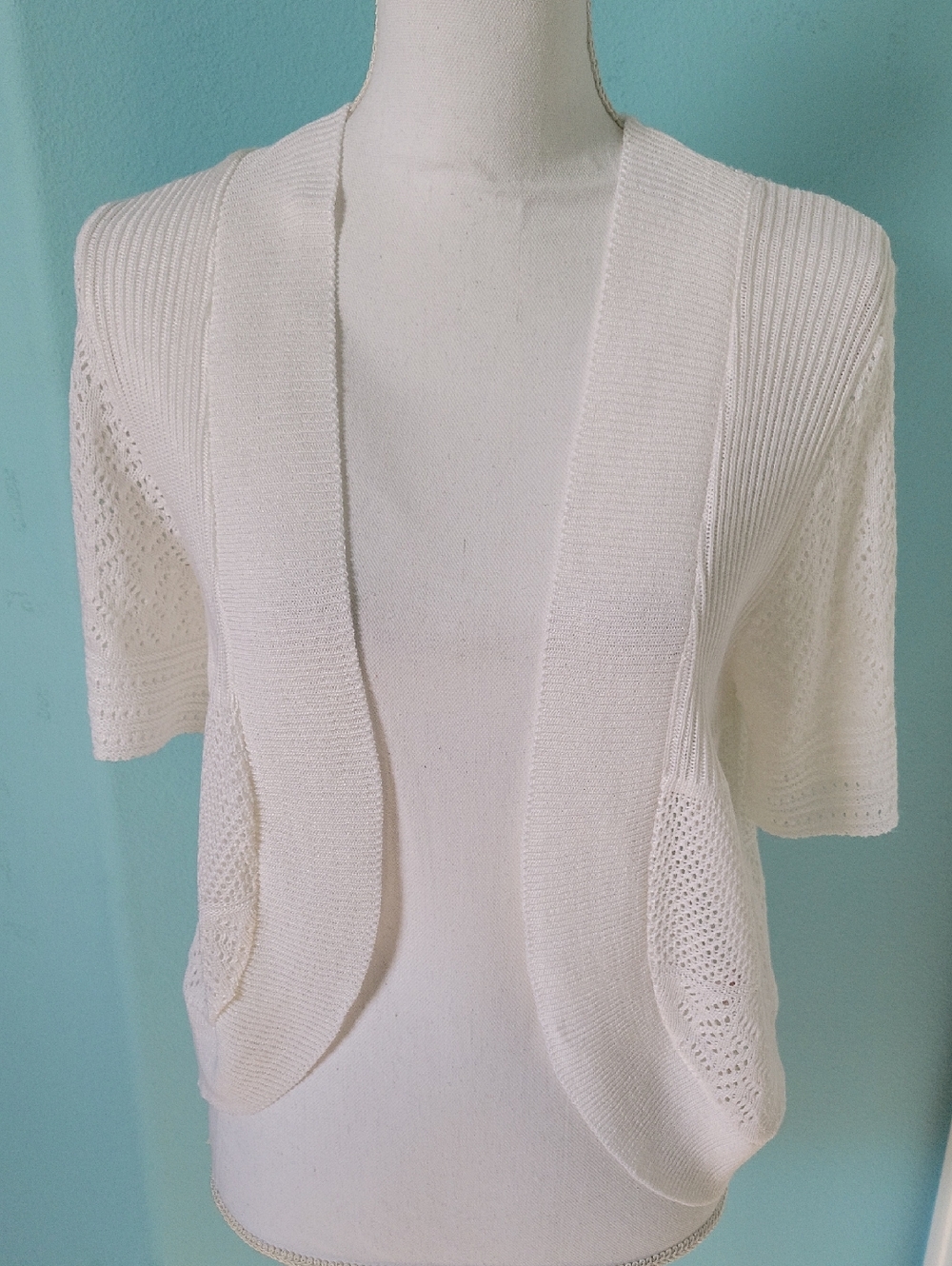 White Knit Shrug